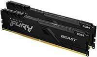 Kingston 金士顿 FURY Beast 16GB (2x8GB) 2666MHz DDR4 CL16 台式机内存套件，带 2 个 KF426C16BBK2/16