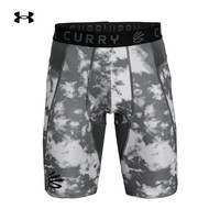 安德玛（UNDERARMOUR）秋冬库里Curry HeatGear男子印花篮球运动短裤1379829 灰色012 XXL
