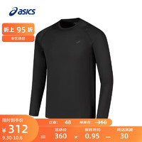 亚瑟士ASICS运动T恤男子跑步长袖舒适运动上衣 2031E429-001 黑色 S