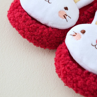 童泰婴儿袜子冬季宝宝中筒袜男童女童室内学步鞋袜防凉防滑地板袜 小兔色 6-12个月