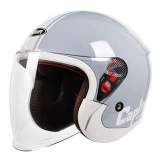 88VIP：YEMA 野马 3C认证电动摩托车头盔灰男女冬季半盔四季通用电瓶车安全盔帽