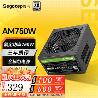Segotep 鑫谷 电脑电源 白牌认证 AM750W 模组电源