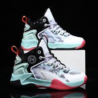 HEACOOA 痕酷 男童运动鞋2023新款透气跑步鞋青少年网面男孩学生中大童篮球鞋 8088四季款白黑网面 39