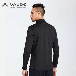 巍德（VAUDE）户外透气长袖T恤polo衫男沃德 VAUDE黑 S