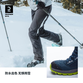 迪卡侬（DECATHLON）雪地靴男户外休闲保暖棉靴冬季防滑棉鞋男士ODS 黑色-女款 37