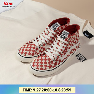 VANS范斯 SK8-Hi 38 Decon VR3 SF红白棋盘格美式复古帆布鞋 红白棋盘格 46