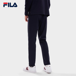 FILA 斐乐 男子梭织长裤基础简约直口商务休闲裤 传奇蓝-NV 170/80A/M