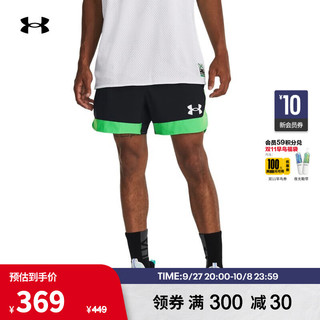 安德玛（UNDERARMOUR）秋冬Baseline男子5英寸篮球运动短裤1380302 黑色002 3XL