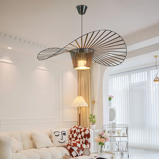 草帽灯北欧创意个性设计餐厅吧台灯简约现代客厅卧室帽子吊灯