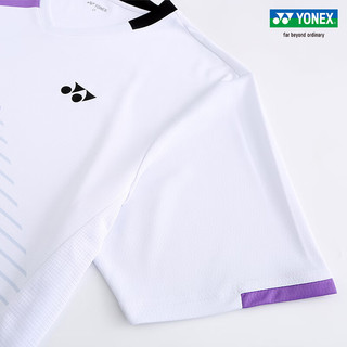 YONEX/尤尼克斯 110343BCR/210343BCR 23FW比赛系列 男女款运动恤yy 白色（男款） L