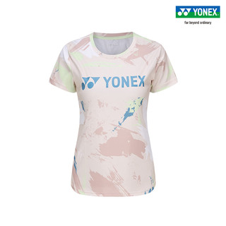 YONEX/尤尼克斯 115253BCR/215253BCR 23FW训练文化衫男女款运动T恤yy 卡其米色（女款） XO