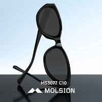 MOLSION 陌森 眼镜赵丽颖T杂志同款墨镜女2023新款偏光猫眼太阳镜MS3077