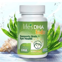 life's DHA 帝斯曼 儿童素食藻油DHA软胶囊 90粒