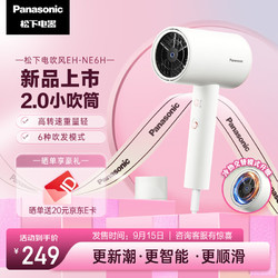 Panasonic 松下 电吹风机 冷热交替 护发不伤发电吹风筒2.0小吹筒|NE6H-W