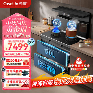 Casdon 凯度 集成灶 变频5.2kw火力120L双抽 X02天然气