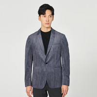 利郎秋季商务休闲西服外套简约通勤男式西服单衣 5XL 灰间色