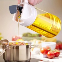 88VIP：Beisesi 贝瑟斯 自动开合日式油壶装酱油醋油瓶玻璃防漏家用厨房油罐630ml