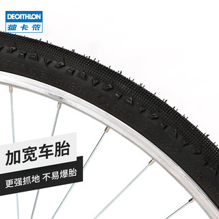 DECATHLON 迪卡侬 自行车R100城市休闲通勤单车碳钢车架6速公路自行车M-2615796