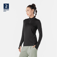 DECATHLON 迪卡侬 速干T恤长袖运动服前拉链秋冬保暖运动衫男女同款TAMW