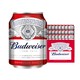 Budweiser 百威 啤酒迷你啤酒255ml*24小罐装家庭聚会女生官方
