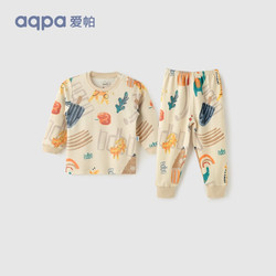 aqpa 婴儿内衣套装纯棉衣服秋冬男女宝儿童秋衣秋裤（适合20℃左右） 森林摇滚乐器 100cm