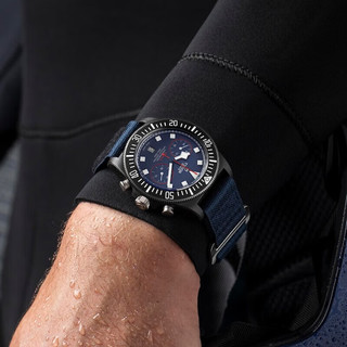 帝舵（TUDOR）瑞士手表领潜系列 自动机械机芯男士腕表 43mm织物带蓝盘M25807KN-0001