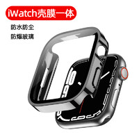 KEZTNG 适用苹果手表iwatch8保护壳钢化膜5保护套apple watch7/4/3/2防尘s6全屏覆盖膜s7壳膜一体se全包s5手表带配件