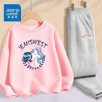 JEANSWEST 真维斯 女童卫衣卫裤套装