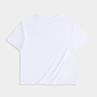 匹克（PEAK）夏季短袖T恤男简约舒适透气上衣短裤 大白-2092 XS