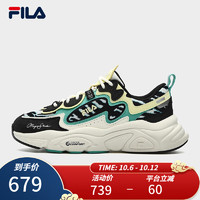 斐乐（FILA）女鞋MARS 1S+ MS复古运动鞋火星鞋跑步鞋 黑/蜜蜡黄-BW 36.5