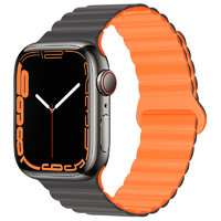 Damon Light 适用于Apple Watch全系列磁吸硅胶表带柔软透气时尚 硅胶磁吸穿扣表带