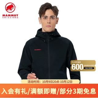 MAMMUT 猛犸象 Clion防风连帽夹克软壳男女上衣 黑色 S