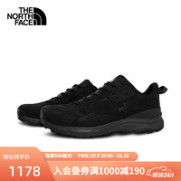 北面（The North Face）低帮徒步鞋男款户外运动登山抓地耐磨7W6U KT0/黑色 7H/40