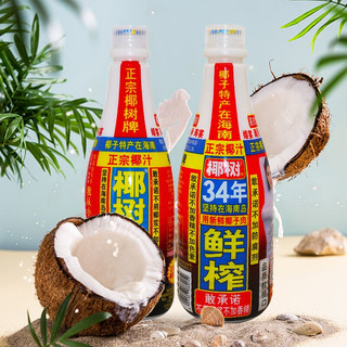 椰树 牌椰汁海南特产椰子汁1.25*6大瓶整箱 植物蛋白饮料家庭聚会饮品 椰汁1.25L*2瓶