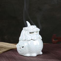 神兽獬豸陶瓷香炉家用个性室内创意摆件中式香薰装饰客厅送礼