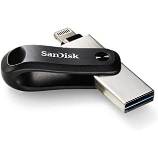 SanDisk iXpand Flash Drive Go闪存盘移动存储盘用于iPhone iPad 兼容PC 和 Mac ，带钥匙圈孔 备份照片视频等 64G