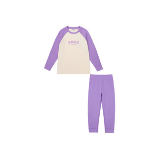 森马（Semir）童装儿童家居套装20宝宝秋衣男童女童可爱打底衣 粉紫70040 100cm