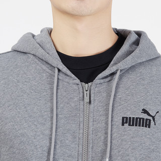 彪马（PUMA）外套男装 黑金串标潮流运动训练跑步休闲服连帽夹克 849555-03/灰色/内里毛圈 XL(185/104A)