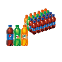 88VIP：pepsi 百事 可乐（原味+7喜+美年达橙味）汽水碳酸饮料300ml*24瓶整箱