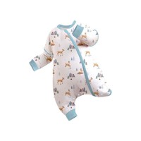 i-baby 婴儿可拆卸长袖分腿式睡袋 空气层款 旷野鹿营 75-90cm