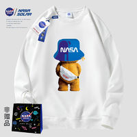 NASA SOLAR 春秋新款小熊印花情侣日常休闲学院风情侣卫衣