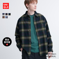 UNIQLO 优衣库 男装女装法兰绒格子衬衫格纹外套衬衣462406/462403/462405