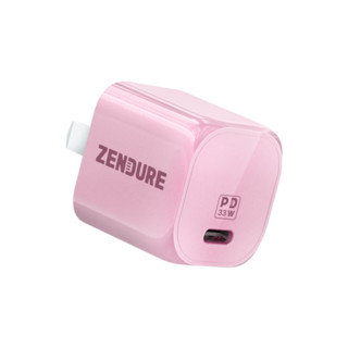 ZENDURE 征拓 Super Port 小宝石 手机充电器 Type-C 33W+Type-C转Lightning 数据线 PVC 1.2m 樱语粉 线充套装