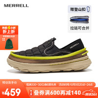 迈乐（Merrell）户外休闲鞋男HUTMOC一脚蹬低帮舒适耐磨户外露营鞋易穿脱户外鞋 J005389黄黑色（无鞋带） 44