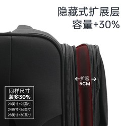 CROSSGEAR 十字勋章 瑞士军士刀行李箱24英寸牛津帆布商务拉杆旅行箱大容量密码皮箱