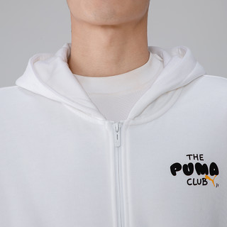 彪马（PUMA）外套男装 黑金串标潮流运动训练跑步休闲服连帽夹克 533199-02/彪马白/卡通印花 XL(185/104A)