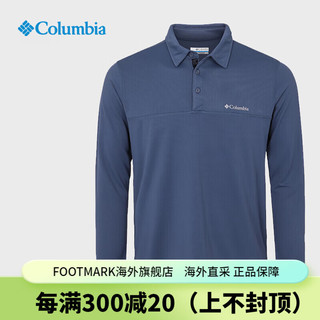 哥伦比亚（Columbia）秋冬户外男UPF40防晒透气速干长袖POLO运动T恤AE1987 478 S170/104A