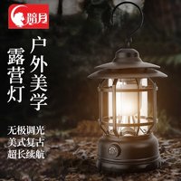 暗月 露营灯帐篷灯户外野营灯应急挂灯停电LED充电超亮照明灯泡led 极光绿/充电款/无极调光