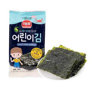 88VIP：海牌菁品 韩国进口海牌菁品童趣橄榄油原味海苔寿司5g/袋办公追剧网红零食
