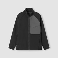 秋冬软壳外套户外舒适防风保暖男式立领功能外套 XL 黑色